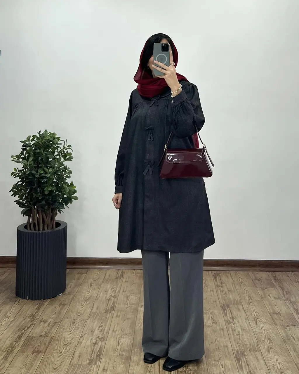 مانتو بلند پشمی پروانه (پیش فروش)